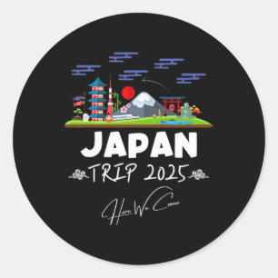 Sticker Rond Japon Voyage 2025 Ici Nous Venons Matching Team Tr
