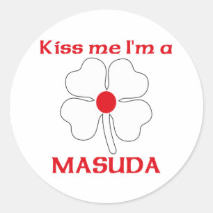 Sticker Rond Japonais personnalisé Kiss Me Je suis Masuda