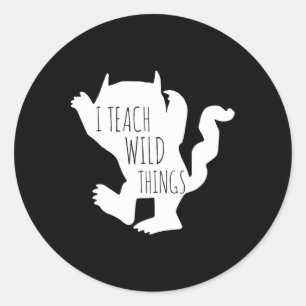 Sticker Rond J'Apprends Des Choses Sauvages Monster Fun Cadeaux