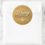 Sticker Rond Jar de miel à fleurs d'orange (Sac)