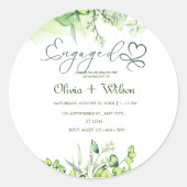 Sticker Rond Jardin à thème romantique vert (Devant)