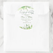 Sticker Rond Jardin à thème romantique vert (Sac)