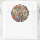 Sticker Rond Jardin Abstrait (Sac)