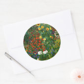 Sticker Rond Jardin agricole avec tournesols (Enveloppe)