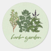 Sticker Rond Jardin aux herbes (Devant)