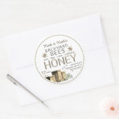 Sticker Rond Jardin Bees Hives et Little Bees Garden (Enveloppe)