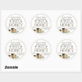 Sticker Rond Jardin Bees Hives et Little Bees Garden (Feuille)