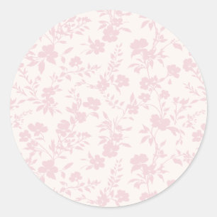 Sticker Rond Jardin Botanique Rose Pâle - Neutre