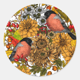 Sticker Rond Jardin d'automne 1