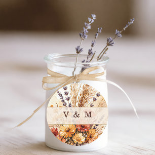 Sticker Rond Jardin d'automne en fleurs Mariage