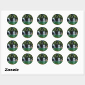 Sticker Rond Jardin de la cascade (Feuille)