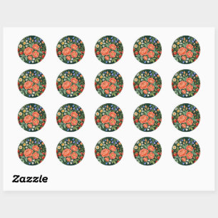 Sticker Rond Jardin de paysage d'art folklorique