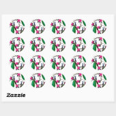 Sticker Rond Jardin de Peacock (Feuille)