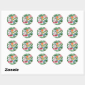 Sticker Rond Jardin de printemps (Feuille)