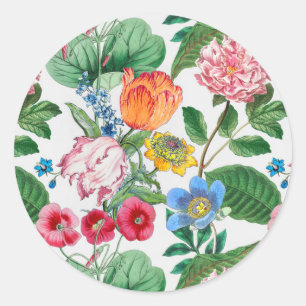 Sticker Rond Jardin de printemps