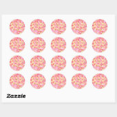 Sticker Rond Jardin de roses (Feuille)