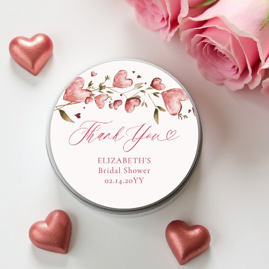 Sticker Rond Jardin de Vignes de la Saint-Valentin Fête de Mari