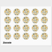 Sticker Rond Jardin des agrumes (Feuille)