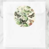 Sticker Rond Jardin des papillons et des fleurs (Sac)