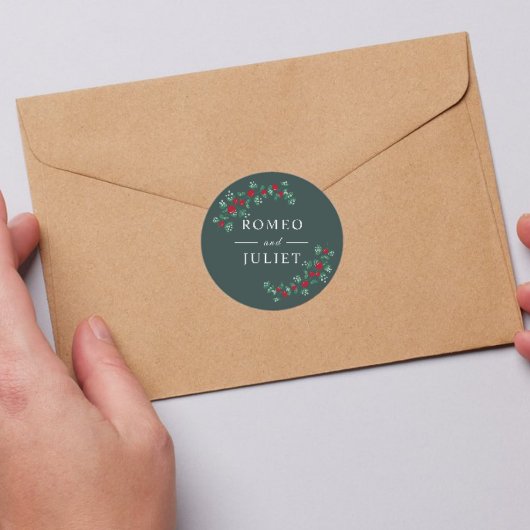 Sticker Rond Jardin d'été Floral Mariage