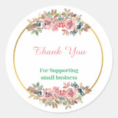 Sticker Rond Jardin d'été Floral Merci Classic Round (Devant)