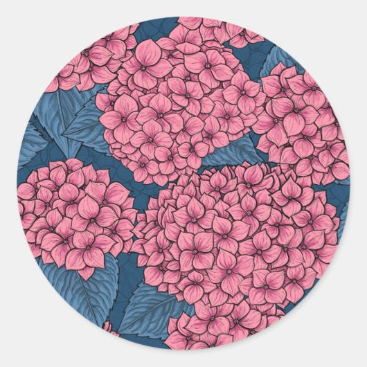 Sticker Rond Jardin d'Hydrangea (Devant)