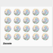 Sticker Rond Jardin Dino Happy (Feuille)