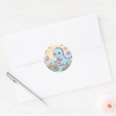 Sticker Rond Jardin Dino Happy (Enveloppe)