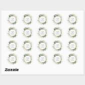 Sticker Rond Jardin d'or vert moderne Mariage vert (Feuille)