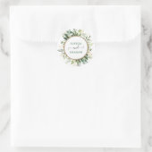 Sticker Rond Jardin d'or vert moderne Mariage vert (Sac)