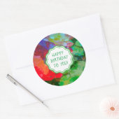 Sticker Rond Jardin du Rose secret impressionniste customisé (Enveloppe)