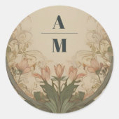 Sticker Rond Jardin enchanté Art nouveau Mariage (Devant)
