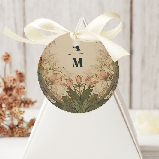 Sticker Rond Jardin enchanté Art nouveau Mariage