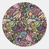 Sticker Rond Jardin Fairy Jardin Flower Jardins Fées (Devant)