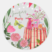 Sticker Rond Jardin fête anniversaire (Devant)