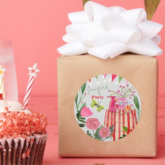 Sticker Rond Jardin fête anniversaire (Fête)