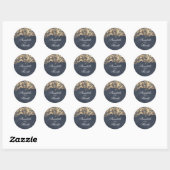 Sticker Rond Jardin Feuille d'or de beaux phoques (Feuille)