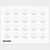 Sticker Rond Jardin Fleur sauvage de printemps Floral minimalis (Feuille)