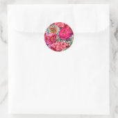Sticker Rond Jardin fleuri romantique (Sac)