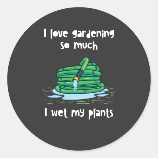 Sticker Rond Jardin Jardin Hose Cadeau (Devant)