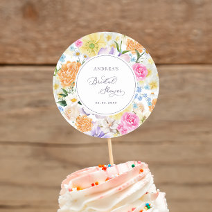 Sticker Rond Jardin Lumineux Floral Printemps Été Mariage