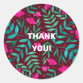 Sticker Rond Jardin magique merci (Devant)