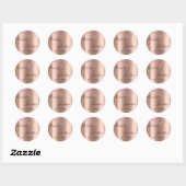 Sticker Rond Jardin Mince Simplement Nom Date Noir Classique Ro (Feuille)