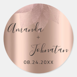 Sticker Rond Jardin Mince Simplement Nom Date Noir Classique Ro