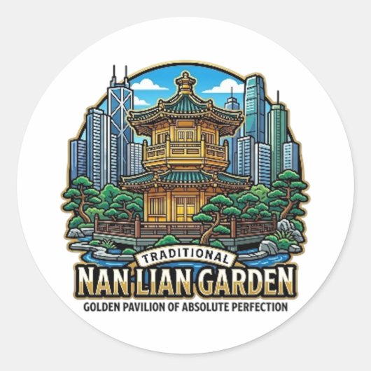 STICKER ROND JARDIN NAN LIANG (Devant)