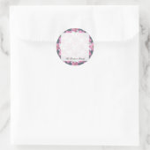 Sticker Rond Jardin romantique Fleur de géranium rose sur n'imp (Sac)