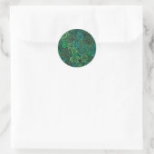 Sticker Rond Jardin succulent en vert (Sac)