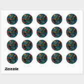 Sticker Rond Jardin toucan 2 (Feuille)