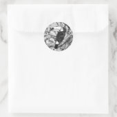Sticker Rond Jardin tropical toucan (Sac)