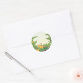 Sticker Rond Jardin végétal (Enveloppe)